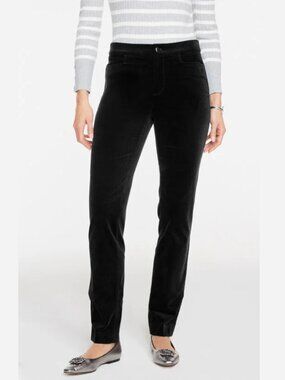 Talbots Black Velveteen Straight Leg Pants - Size 16P - NWT